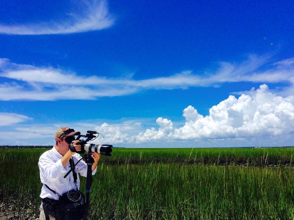 Nathan Clendenin on a shoot in Manteo, NC